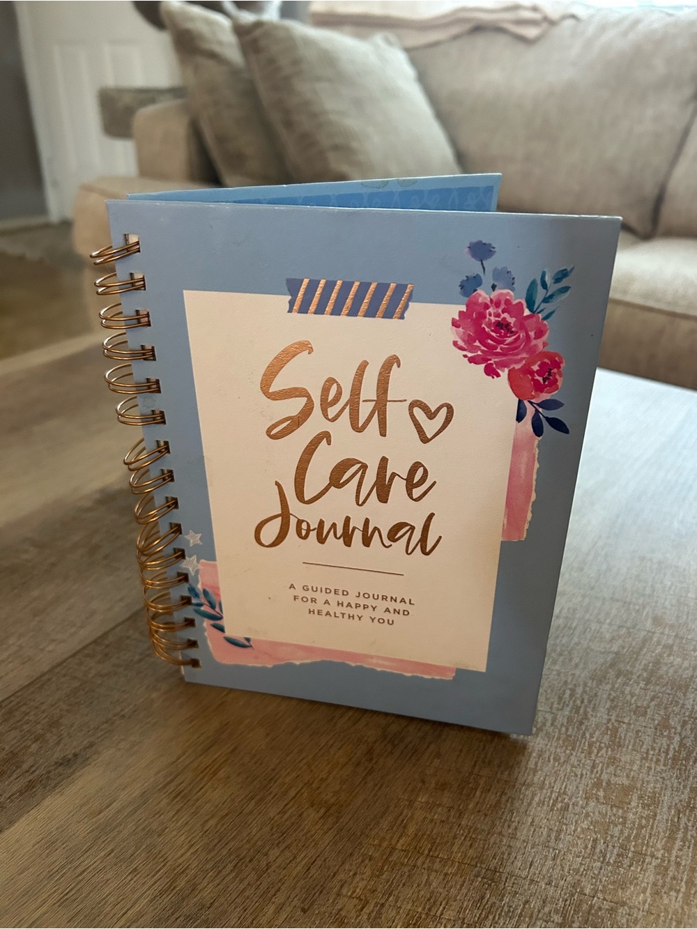 Self Care Journal – Blue Floral Guided Notebook